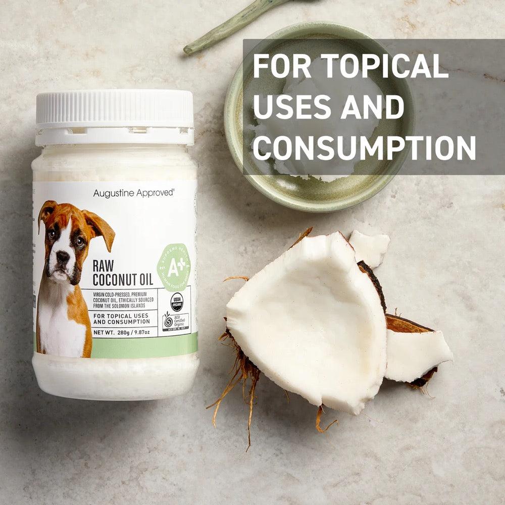 AUGUSTINE APPROVED Raw Coconut Oil (Certified Organic - for Dogs & Cats) - 280G - Sparklet