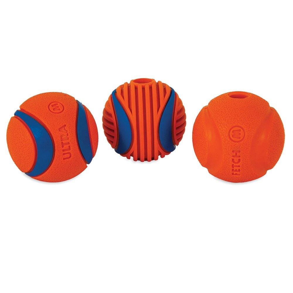 CHUCKIT! Fetch Medley Balls For Dogs Gen3 Medium 6cm (3 Pack) - Sparklet