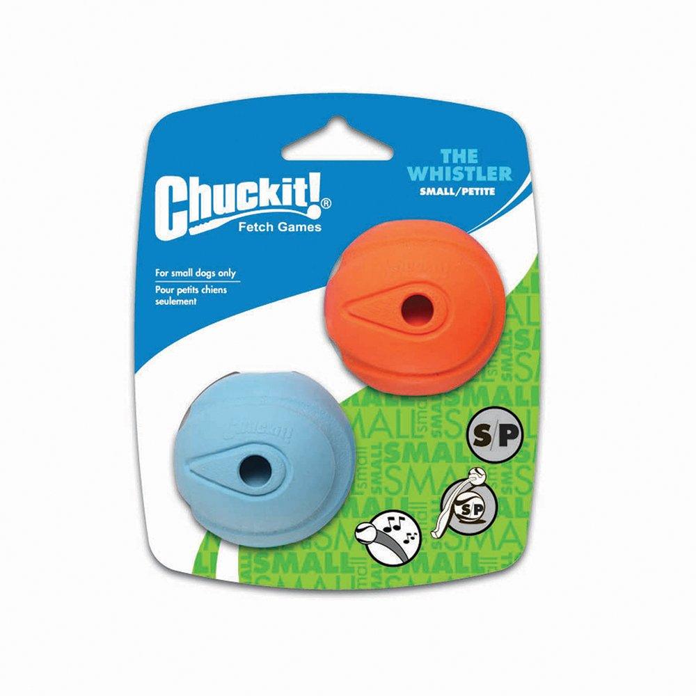 CHUCKIT! Whistler Ball For Dogs Small 5cm (2 Pack) - Sparklet