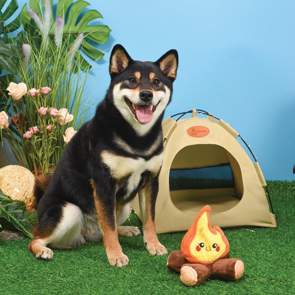 HUGSMART Fuzzy Friendz Dog Toy Camping Pup Campfire - Sparklet