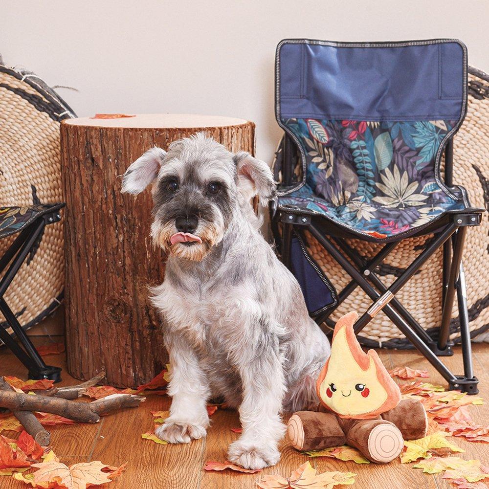 HUGSMART Fuzzy Friendz Dog Toy Camping Pup Campfire - Sparklet