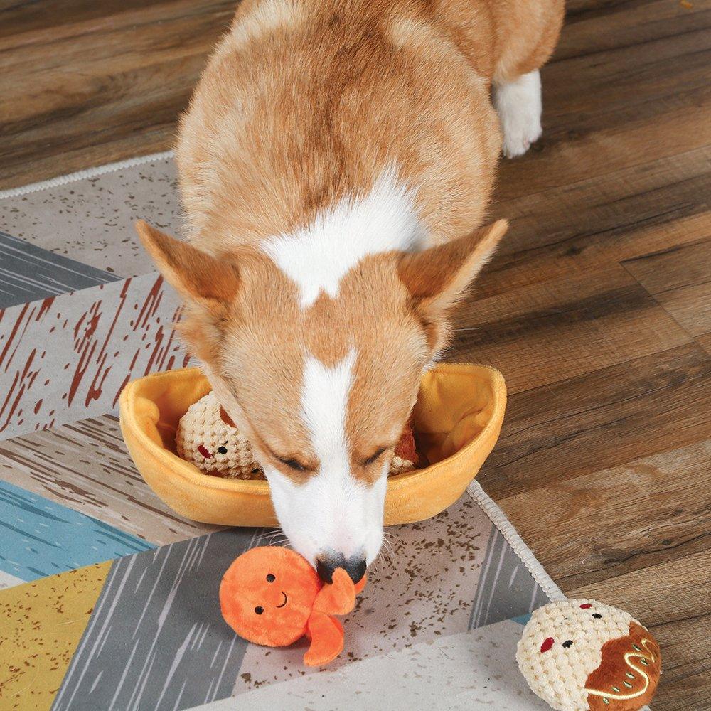 HUGSMART Puzzle Hunter Dog Toy Foodie Japan Takoyaki - Sparklet