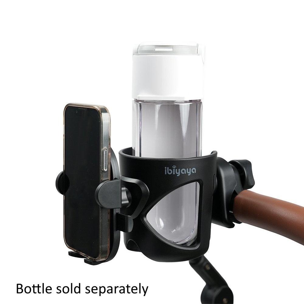 IBIYAYA 2 in 1 Cup-n-Phone Holder for Pet Strollers (Bottle Not Included) - Sparklet