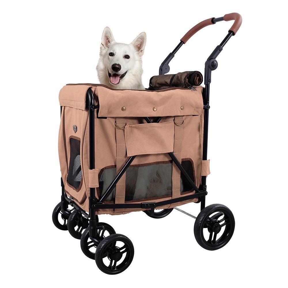 IBIYAYA Gentle Giant Dual Entry Pet Wagon for Dogs up to 25kg - Peach - Sparklet