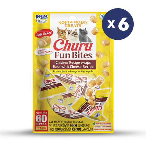 INABA Cat Churu Fun Bites Chicken Wraps Tuna with Cheese - Sparklet
