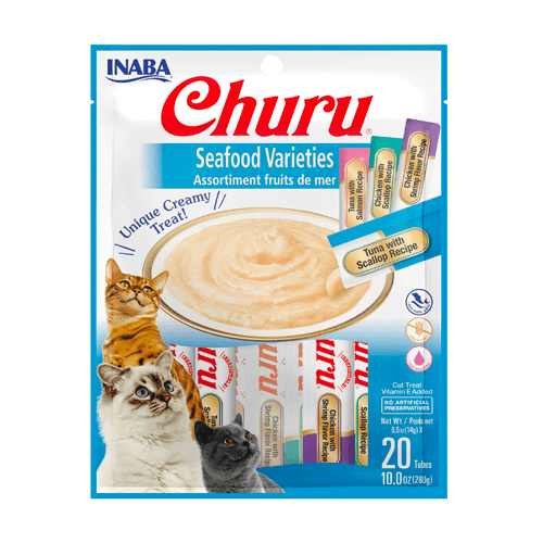 INABA Cat Churu Puree Seafood Varieties 20P - Sparklet