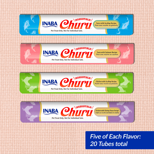 INABA Cat Churu Puree Seafood Varieties 20P - Sparklet