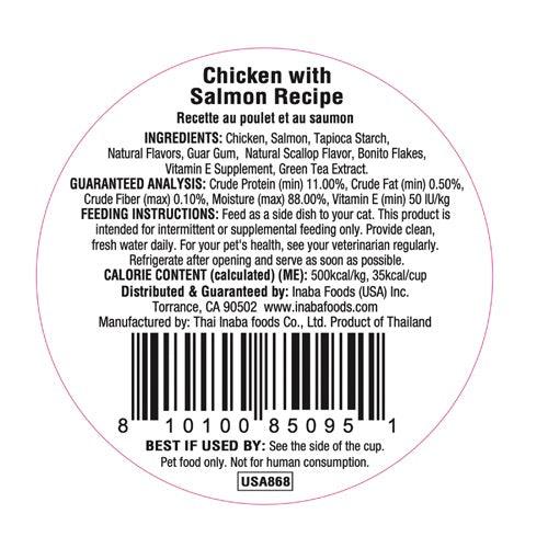 INABA Cat Dashi Delights Chicken with Salmon Recipe - Sparklet