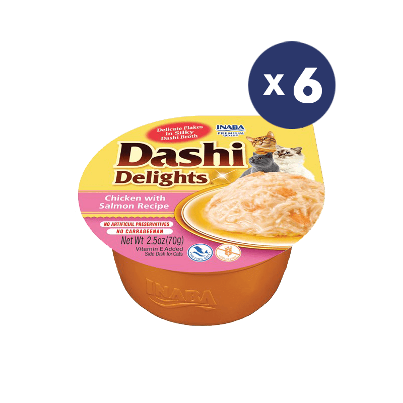 INABA Cat Dashi Delights Chicken with Salmon Recipe - Sparklet