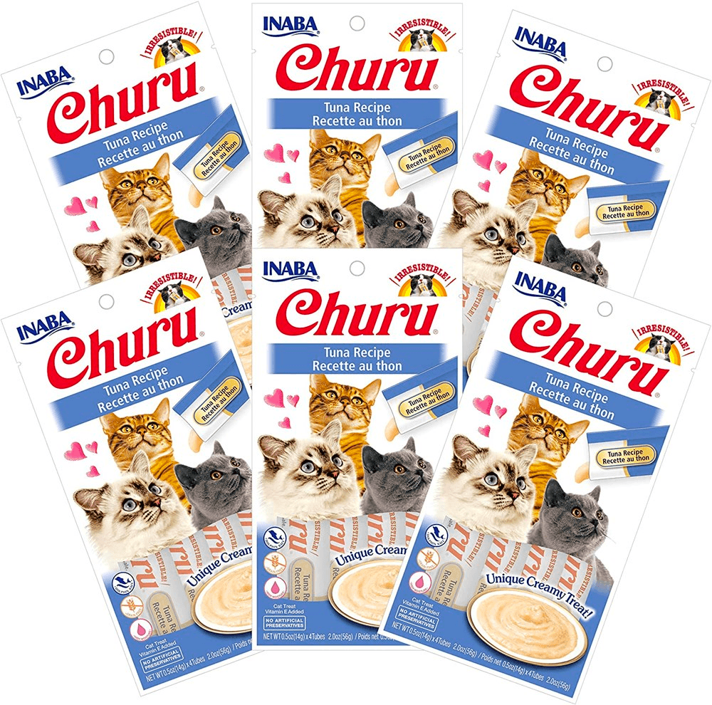INABA Cat Puree Tuna 56G x 6 Packs Cat Treats - Sparklet