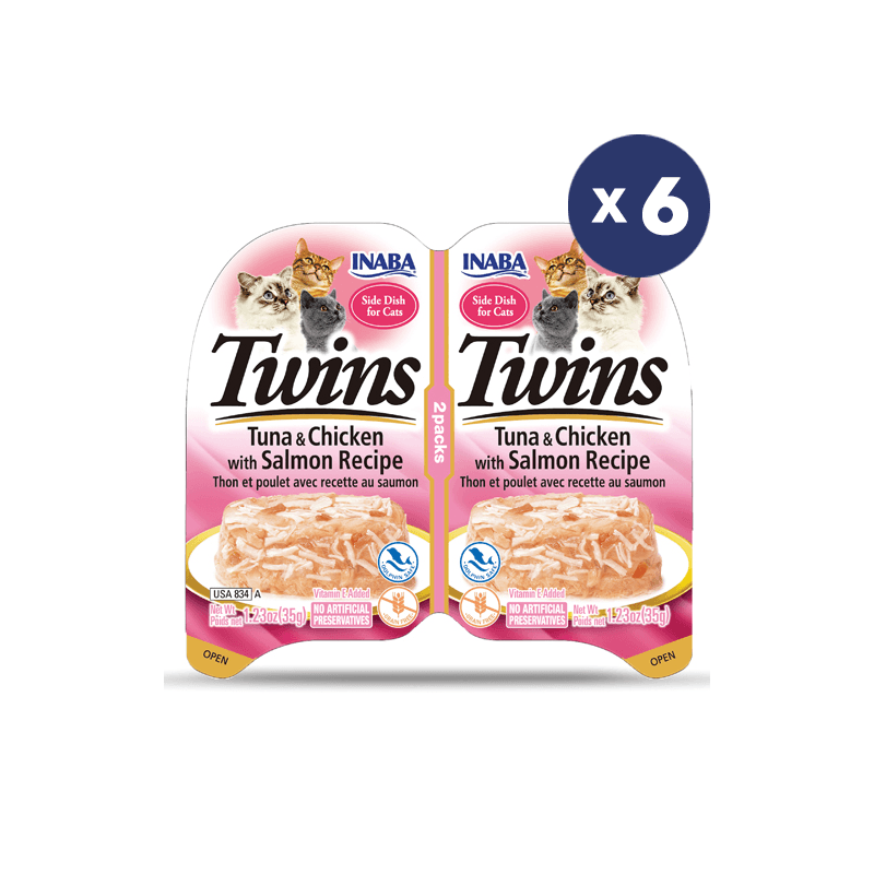 INABA Cat Twins Tuna & Chicken with Salmon Recipe - Sparklet