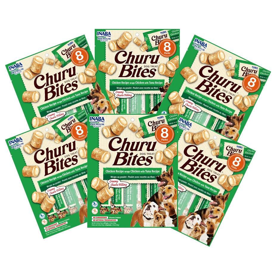 INABA Dog Churu Bites Chicken Wraps Tuna 96G x 6 Packs - Sparklet