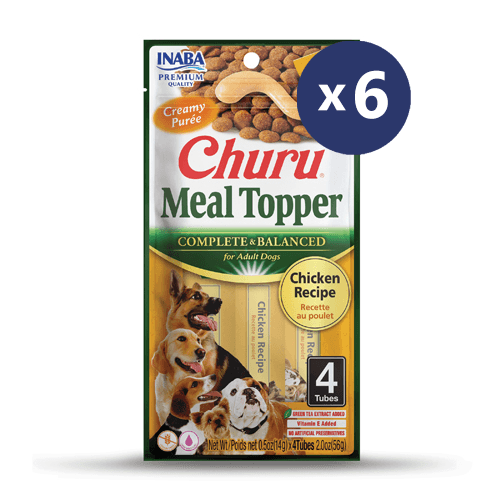 INABA Dog Churu Meal Topper Chicken Recipe 56G x 6 Packs - Sparklet