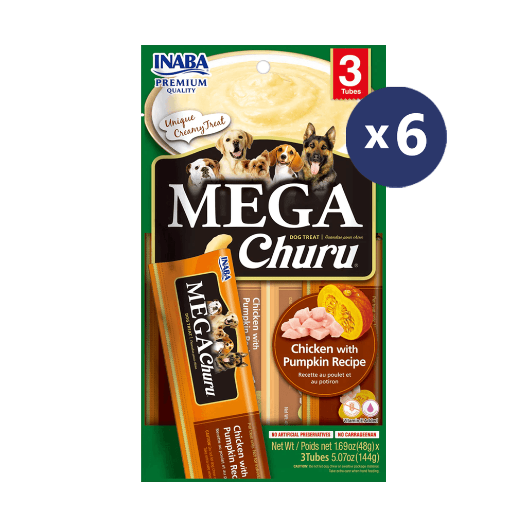 INABA Dog Mega Churu Chicken with Pumpkin 144G x 6 Packs - Sparklet