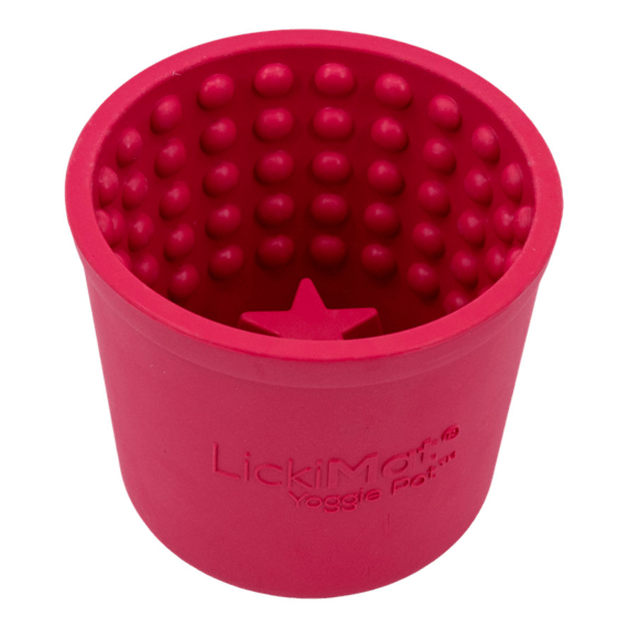 LICKIMAT Yoggie Pot Slow Feeder Dog Bowl - Pink - Sparklet