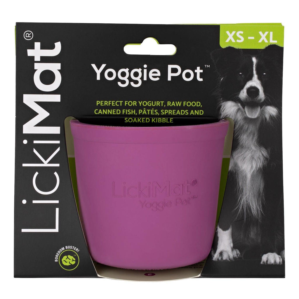 LICKIMAT Yoggie Pot Slow Feeder Dog Bowl - Purple - Sparklet