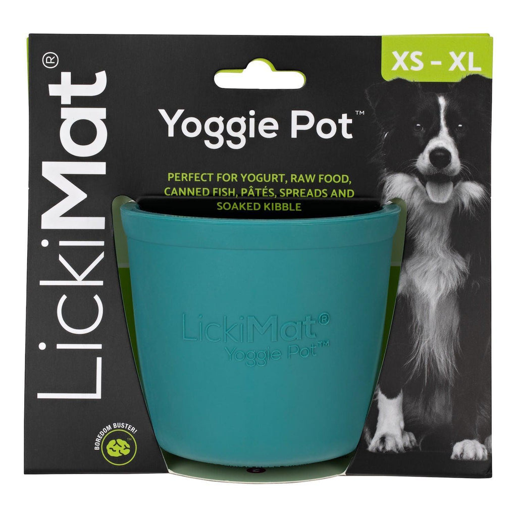 LICKIMAT Yoggie Pot Slow Feeder Dog Bowl - Turquoise - Sparklet