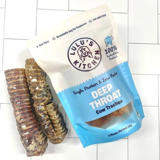 LULU'S KITCHEN Dog Treats Deep Throat - Cow Trachea 2pc - Sparklet