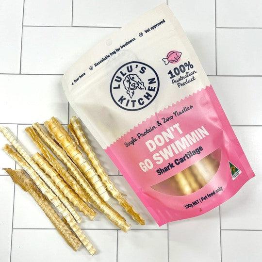 LULU'S KITCHEN Dog Treats Don't Go Swimmin - Shark Cartilage 100G - Sparklet