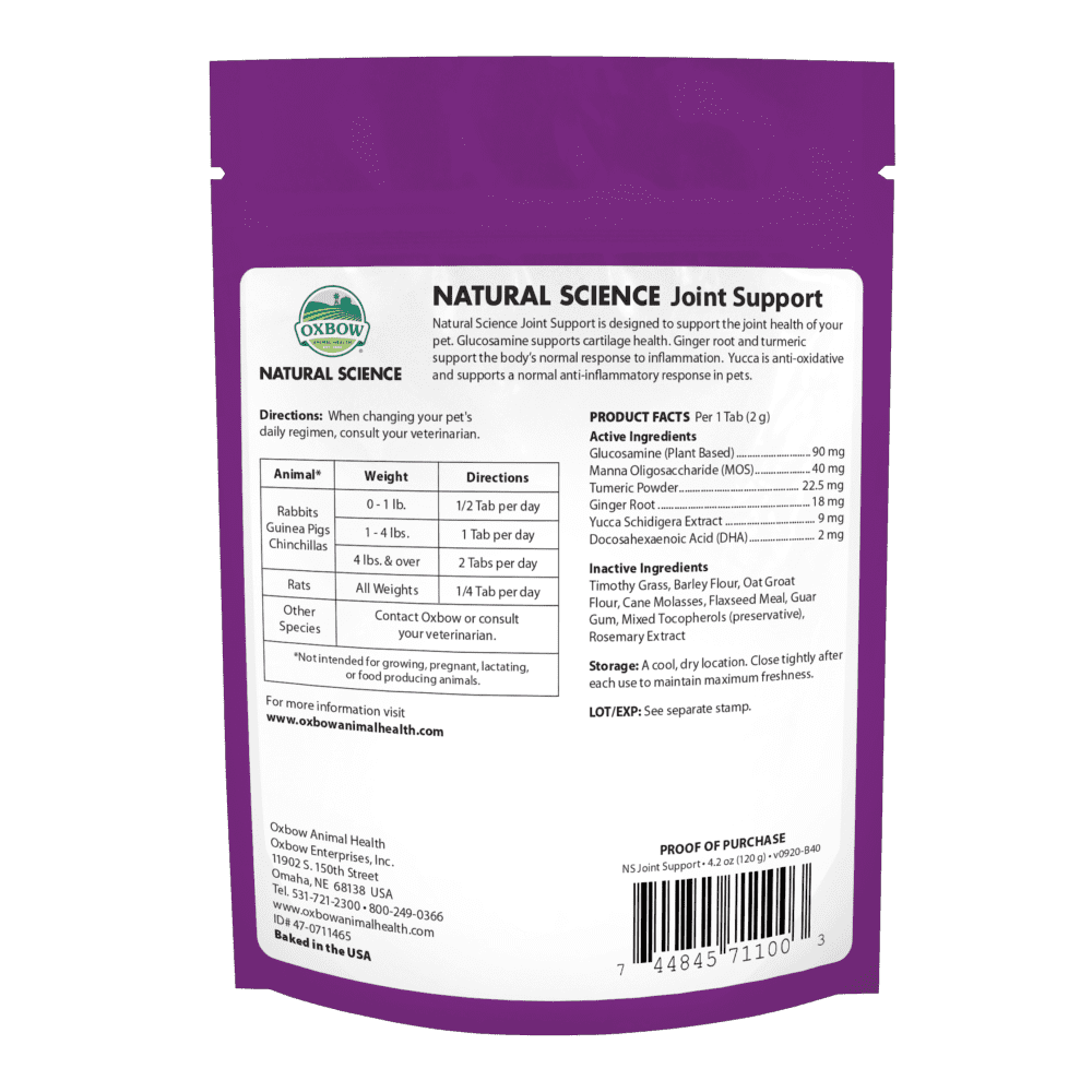OXBOW Natural Science Joint Support Supplement For Small Animals 120G - Sparklet