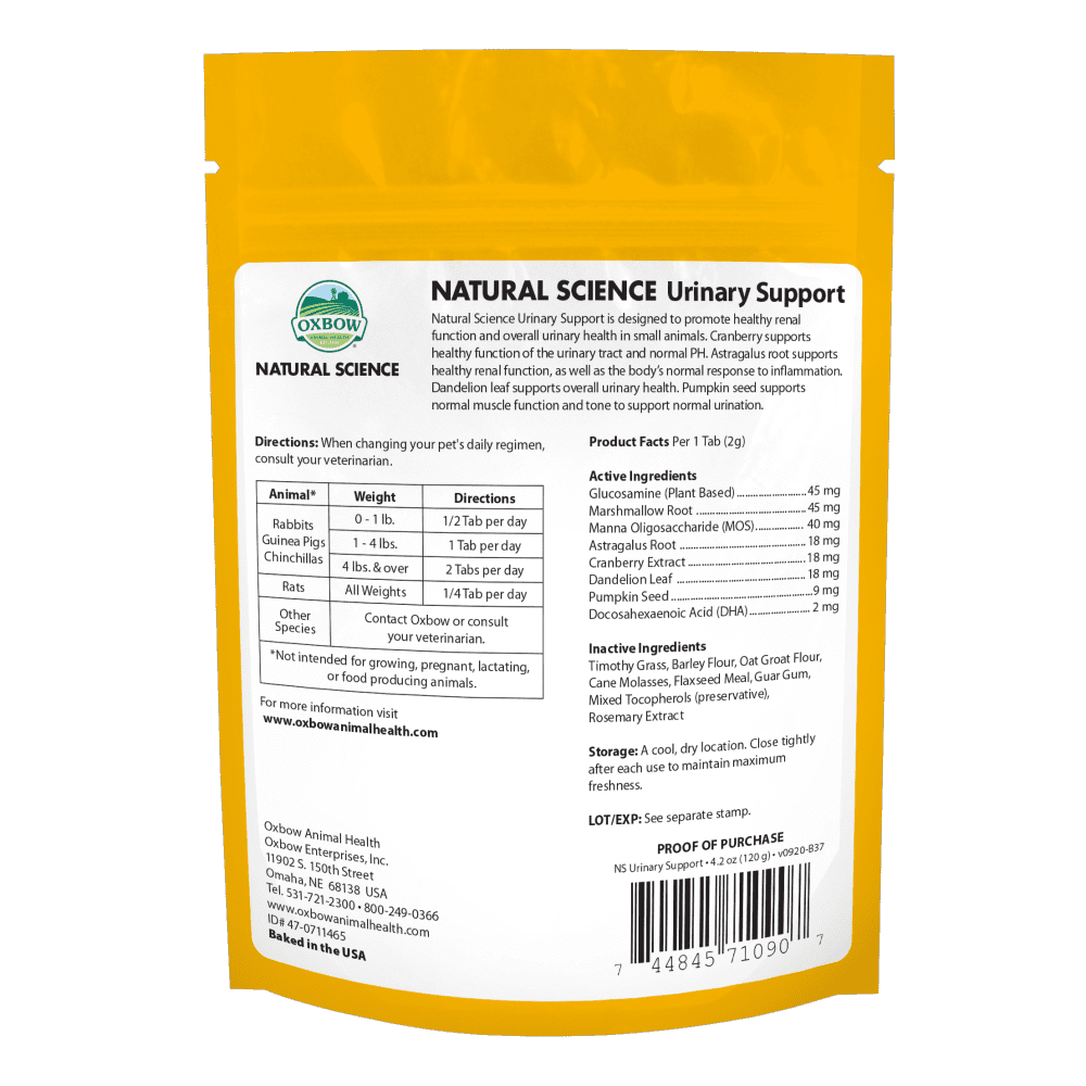 OXBOW Natural Science Urinary Support Supplement For Small Animals 120G - Sparklet