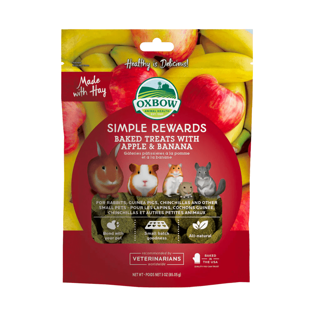 OXBOW Simple Rewards Apple & Banana Treats 85G - Sparklet