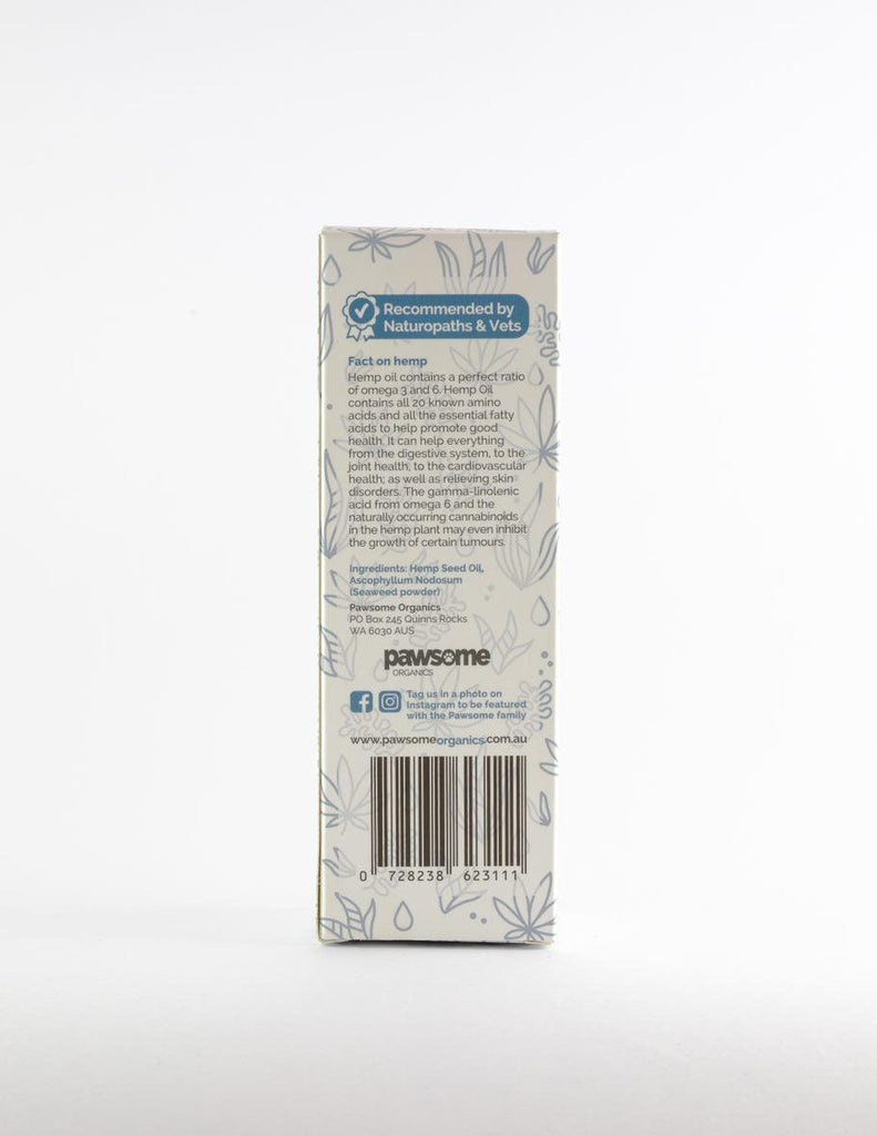 PAWSOME ORGANICS Certified Organic Hemp Oil and Seaweed For Dogs and Cats 100ML - Sparklet