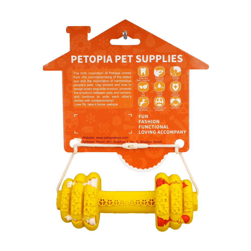 PETOPIA Ultra Tough Dog Chewing Toy - Dumb Dumbbell (Assorted Colour) - Sparklet