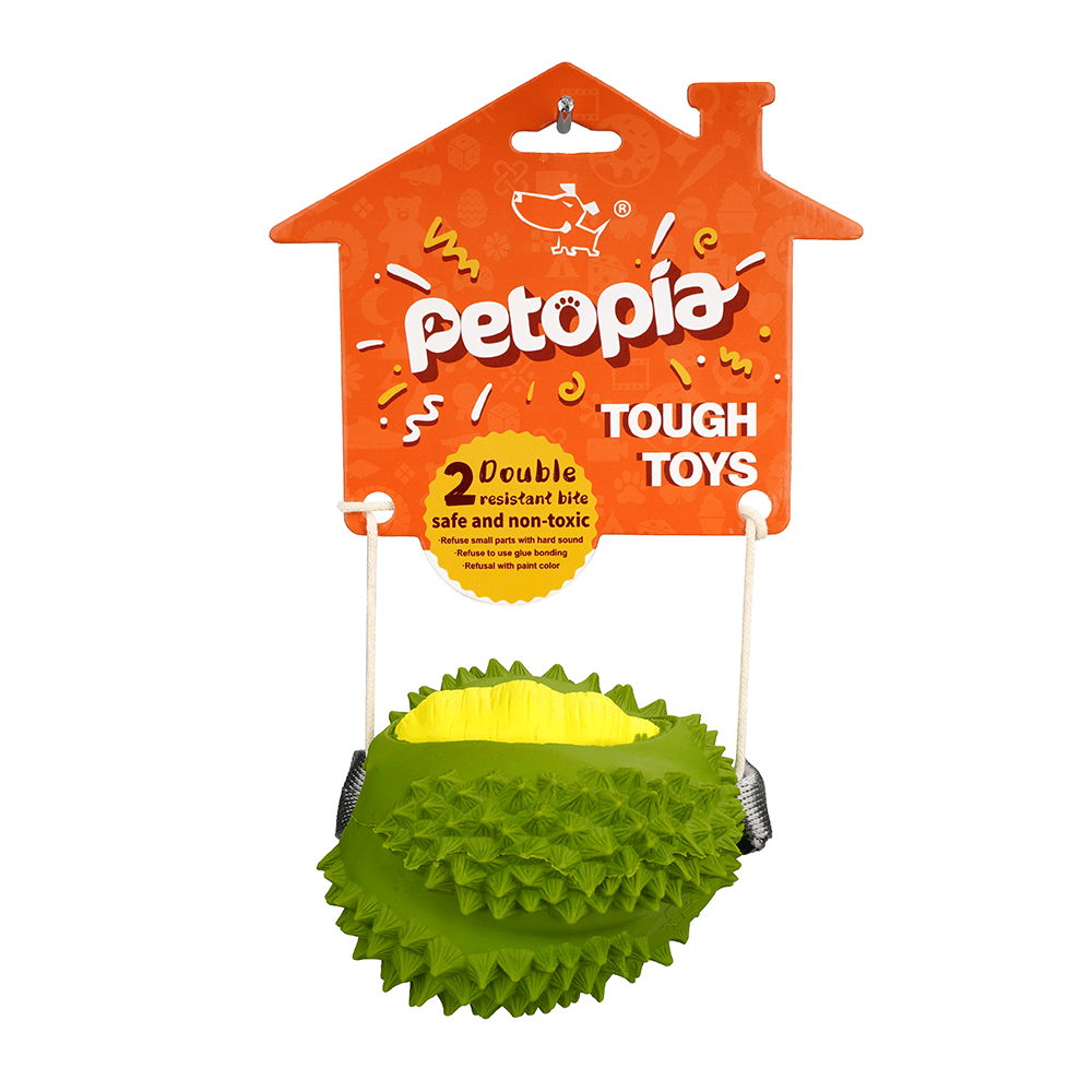 PETOPIA Ultra Tough Dog Chewing Toy - Durable Durian (Assorted Colour) - Sparklet