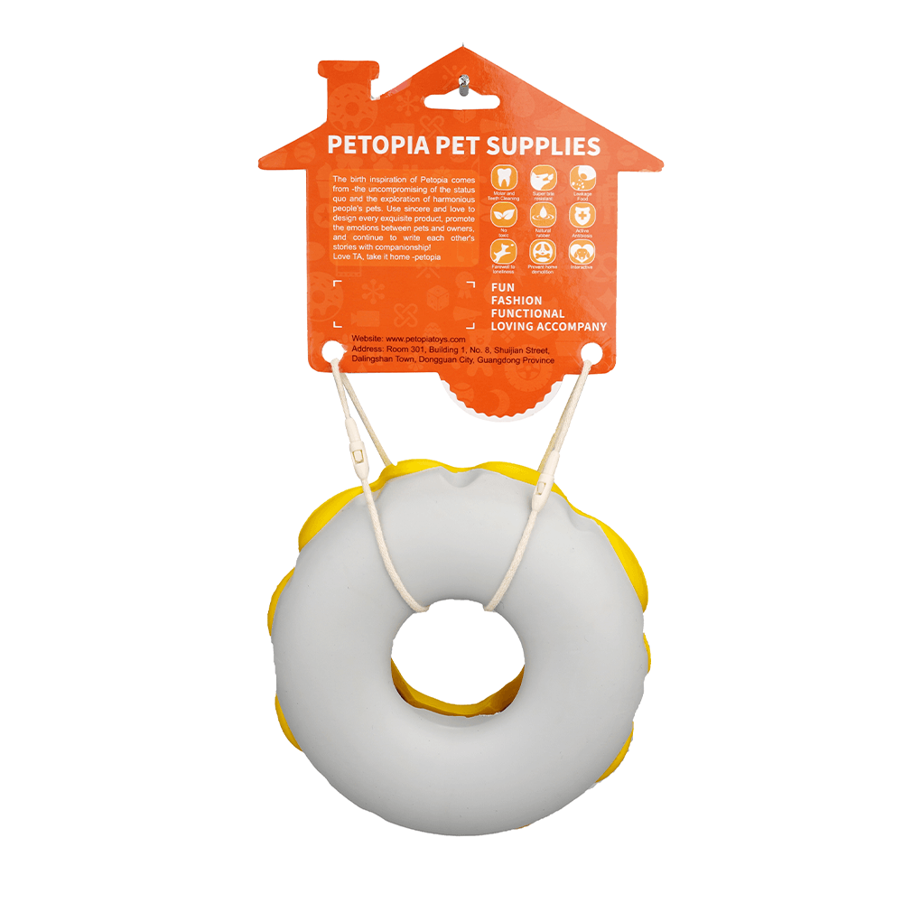 PETOPIA Ultra Tough Dog Chewing Toy - Mochi Donut (Assorted Colour) - Sparklet