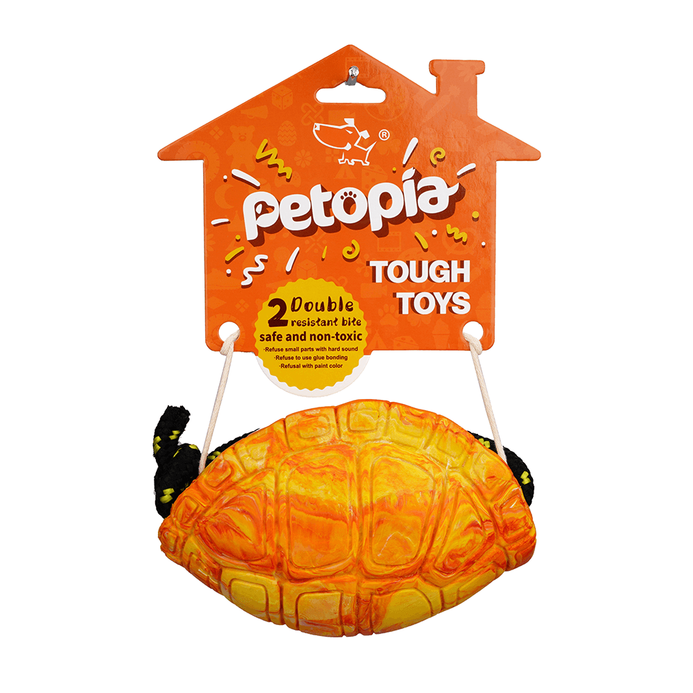 PETOPIA Ultra Tough Dog Chewing Toy - Titan Turtle (Assorted Colour) - Sparklet