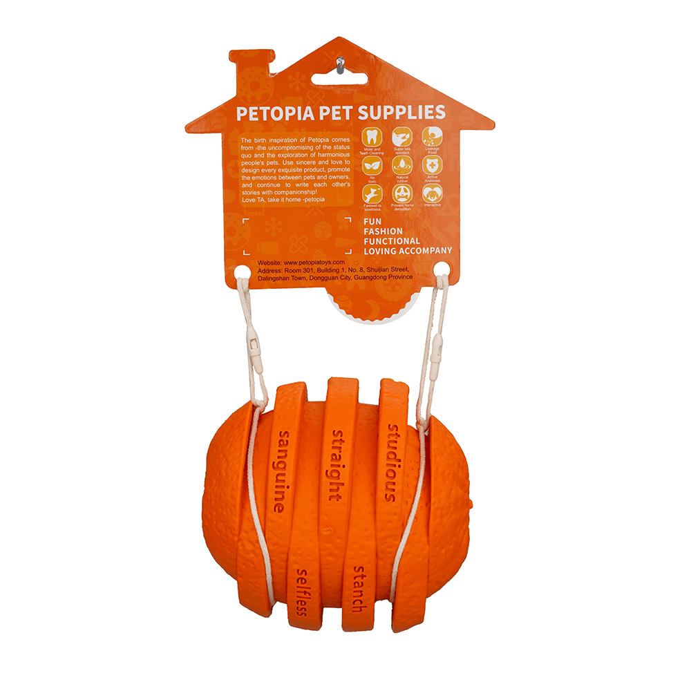 PETOPIA Ultra Tough Dog Chewing Toy - Zesty Orange (Assorted Colour) - Sparklet