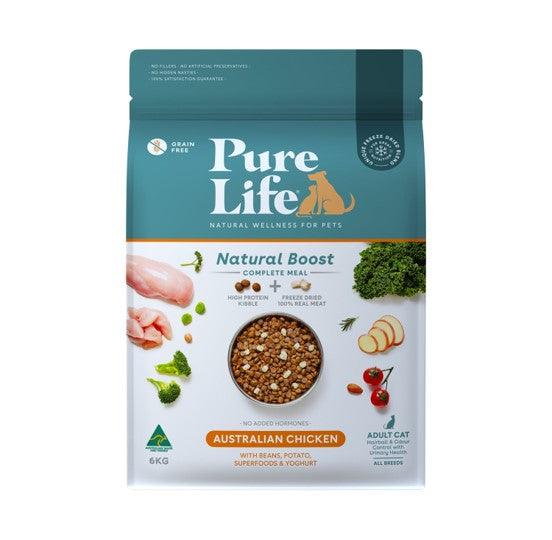 PURE LIFE Natural Boost Australian Chicken Dry Cat Food Adult 6KG - Sparklet