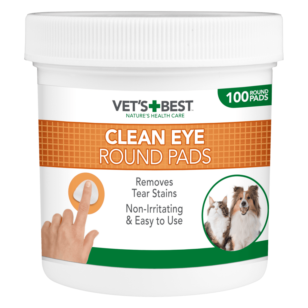 VET'S BEST Clean Eye Round Pads For Dogs and Cats (100pcs) - Sparklet