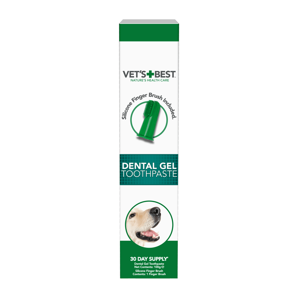 VET'S BEST Dental Gel Toothpaste for Dogs (Finger Brush Included) 100g - Sparklet