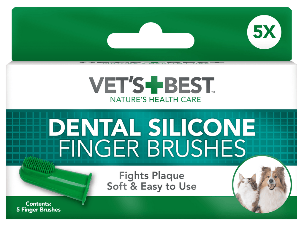 VET'S BEST Dental Silicone Finger Toothbrushes For Dogs and Cats (5pcs) - Sparklet
