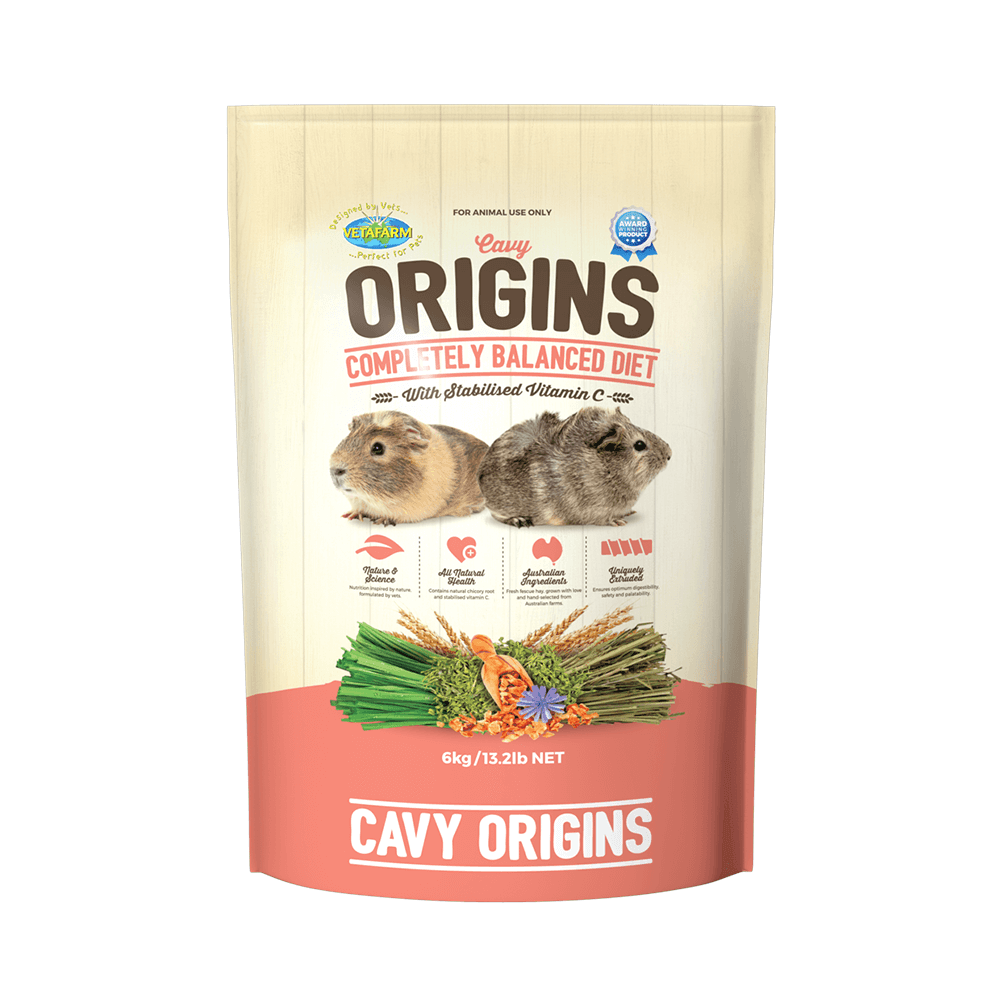 VETAFARM Origins Cavy Diet Pellet Food for Guinea Pigs 6KG - Sparklet