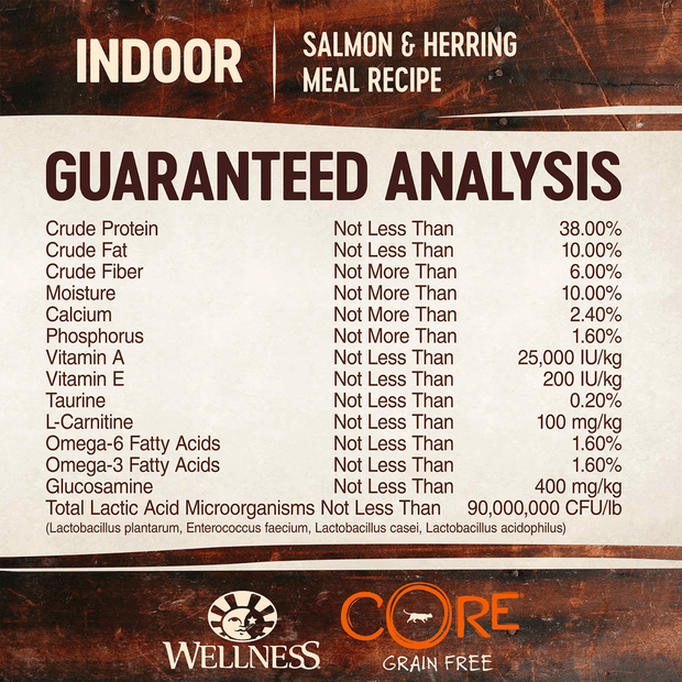 WELLNESS CORE Grain Free Indoor Salmon & Herring Dry Cat Food 2.27KG - Sparklet