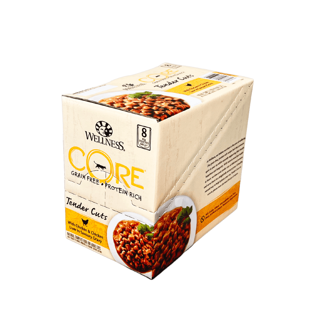 WELLNESS Core Tender Cuts Wet Cat Food Chicken & Liver 85GX8 - Sparklet
