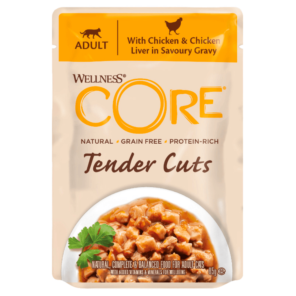 WELLNESS Core Tender Cuts Wet Cat Food Chicken & Liver 85GX8 - Sparklet