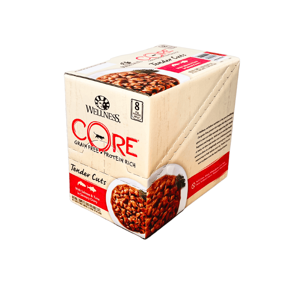WELLNESS Core Tender Cuts Wet Cat Food Salmon & Tuna 85GX8 - Sparklet