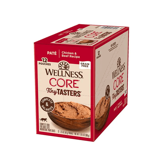 WELLNESS Core Tiny Tasters Wet Cat Food Chicken & Beef Pate 50GX12 - Sparklet