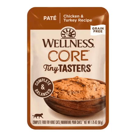 WELLNESS Core Tiny Tasters Wet Cat Food Chicken & Turkey Pate 50GX12 - Sparklet