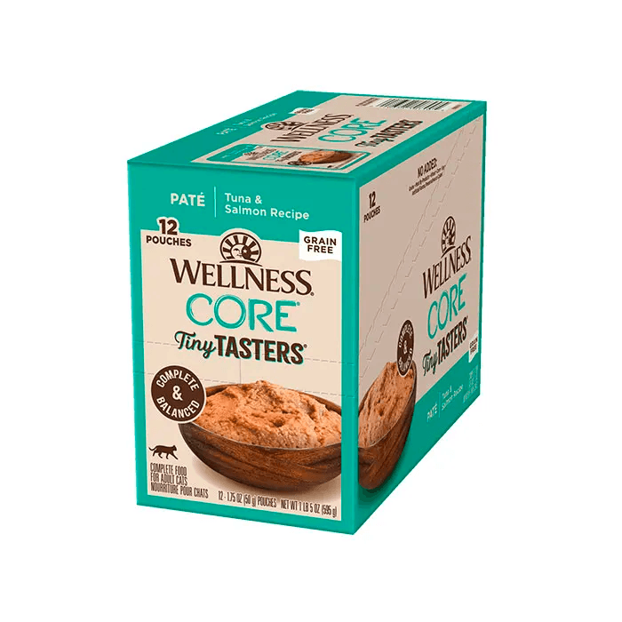 WELLNESS Core Tiny Tasters Wet Cat Food Tuna & Salmon Pate 50GX12 - Sparklet