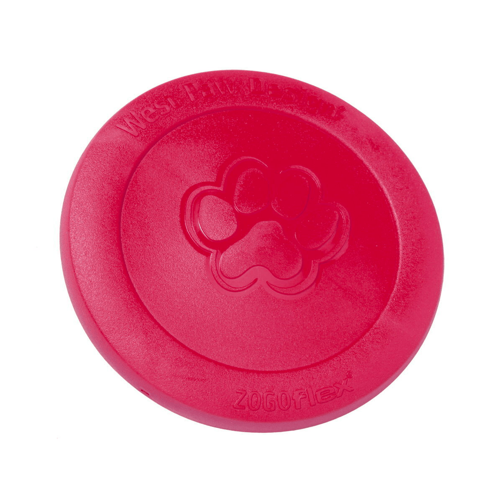 WEST PAW Zisc Flying Disc Fetch Dog Toy - Ruby Red - Sparklet