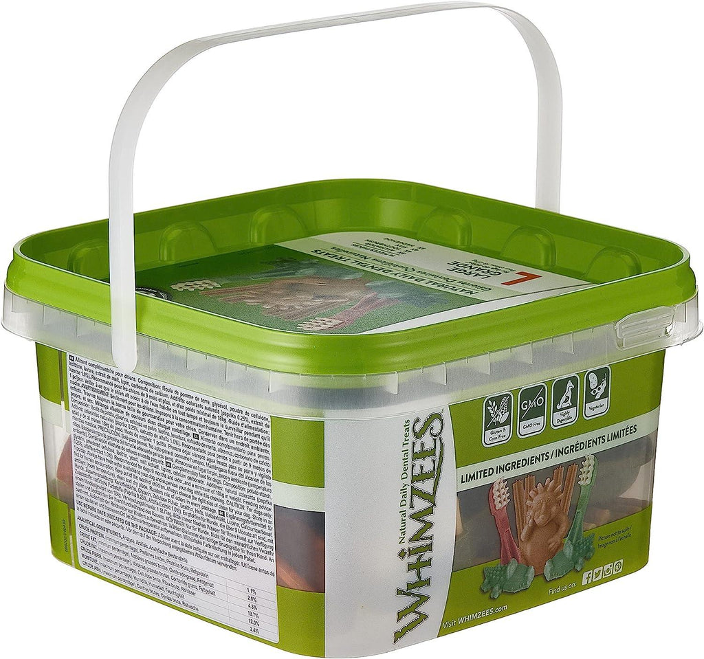 WHIMZEES Natural Daily Dental Chews For Adult Dog Large Breed Variety Box 14 Packs - Sparklet