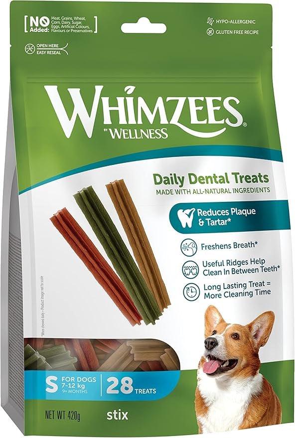 WHIMZEES Natural Daily Dental Chews For Adult Dog Small Breed (7-12KG) - Sparklet