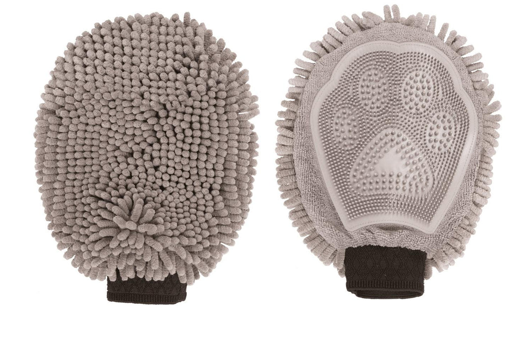 DGS Dirty Dog Soft And Gentle Grooming Mitt - Grey - Sparklet