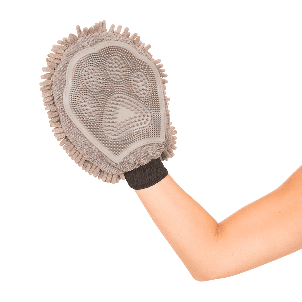DGS Dirty Dog Soft And Gentle Grooming Mitt - Grey - Sparklet