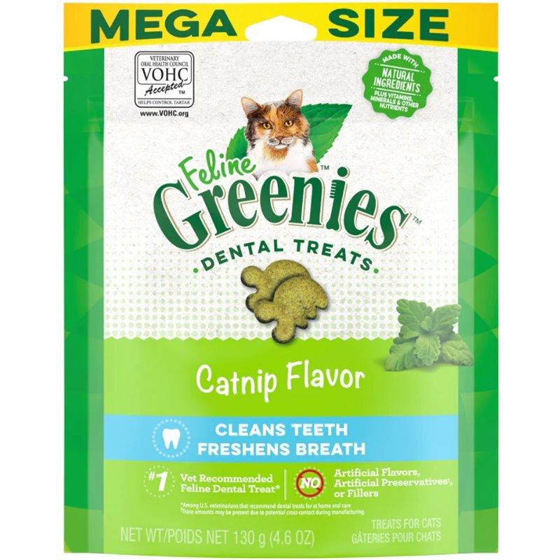 GREENIES VOHC Approved Cat Dental Treats - Catnip 130G - Sparklet
